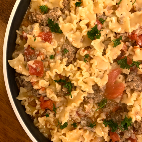 One Pan Andouille Pasta