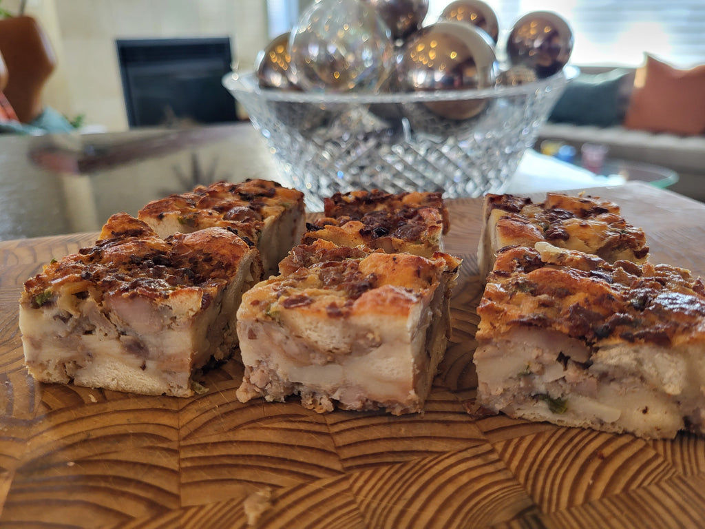 Cranberry Ginger Chicken Stuffing Squares