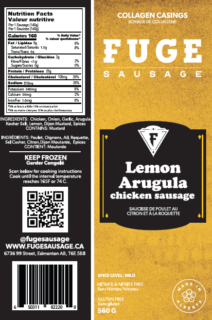 Lemon & Arugula - Chicken Sausage (560g)